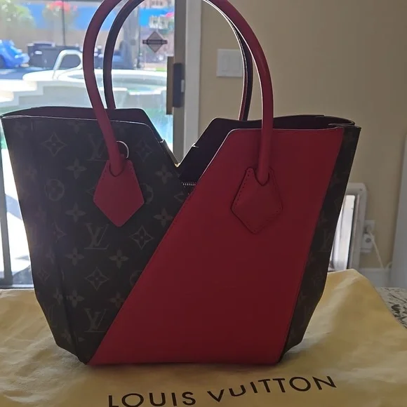 Louis Vuitton Kimono Red and Brown Monogram  Bag with Dust Bag - Picture 4 of 17